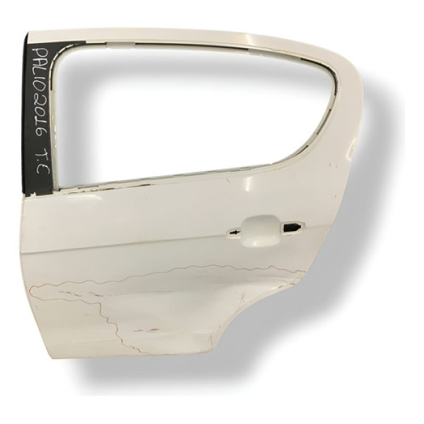 Porta Traseira Esquerda Fiat Palio 2016 2017 2018 Detalhe - Traseira - Esquerda - Branco