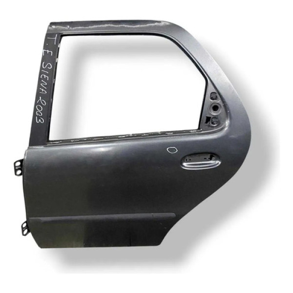 Porta Traseira Esquerda Fiat Siena 2005 2006 2007 Detalhe Traseira Esquerda Cinza-escuro