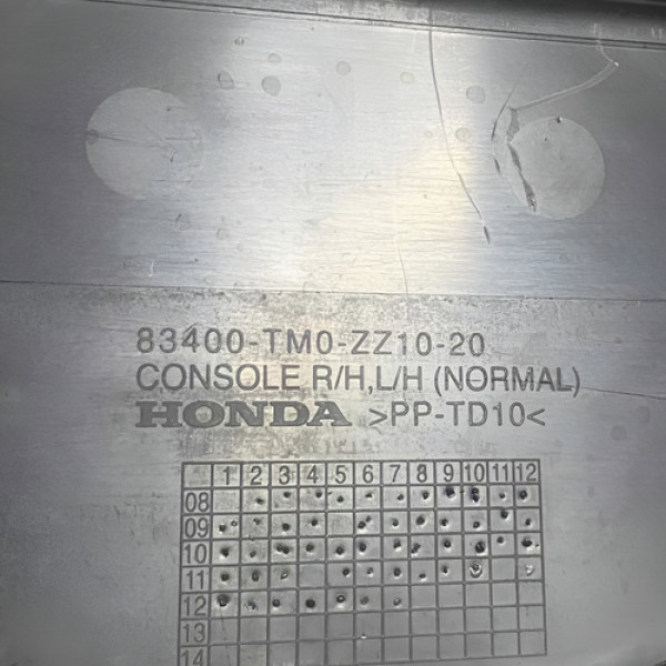 Console Central Apoio Braço Honda  City 2012 2013 83400tm0