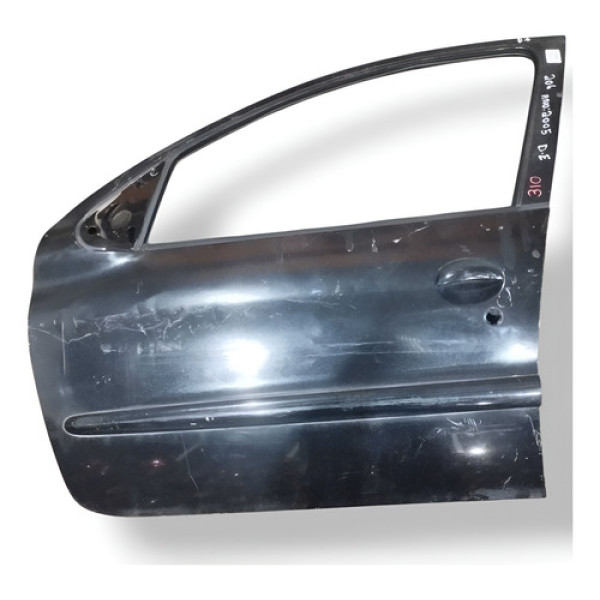 Porta Dianteira Esquerda Peugeot 206 2003/2004/2005/2006 Preto Esquerda Dianteira