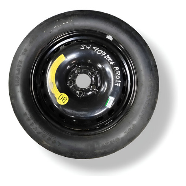 Roda Estepe Aro 17 Peugeot 407 Sw 2006 2007 2008  Preto