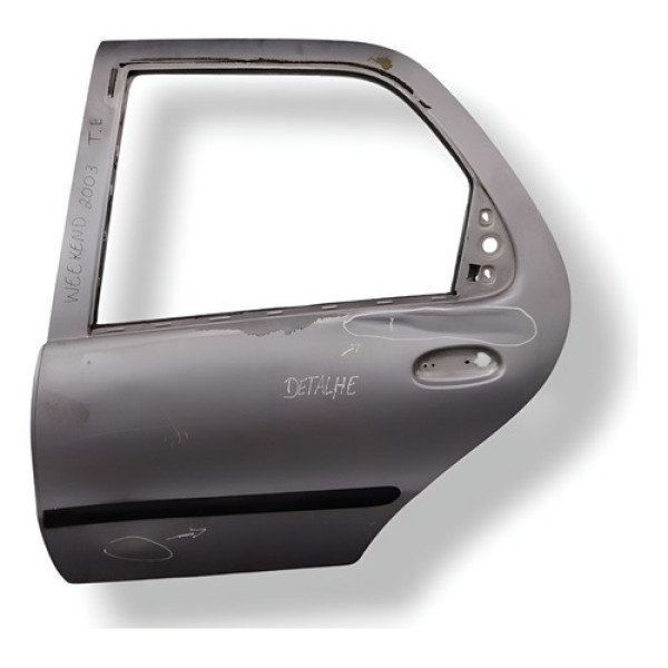 Porta Traseira Esquerda Fiat Palio Weekend 2003 C/detalhes Traseira Esquerdo Prateado