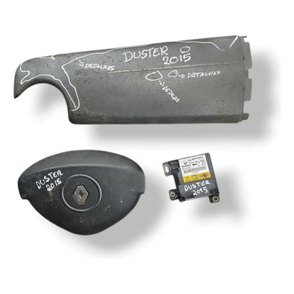 Kit Airbag Volante Renault Duster 2.0  2014 2015 C/detalhe Cinza