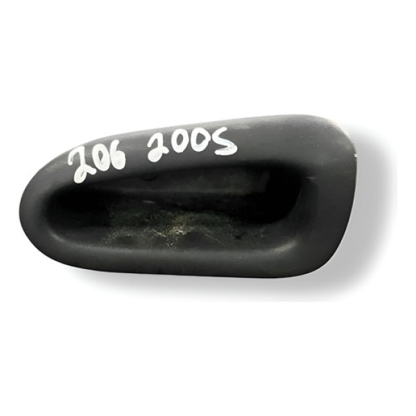Puxador Porta Traseira Esquerda Peugeot 206 2005 9631696877 Preto Traseira