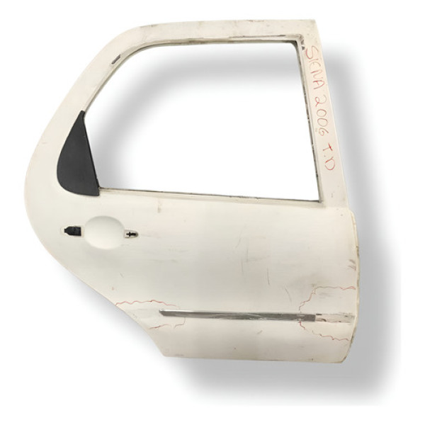 Porta Traseira Direita Fiat Siena 2006 2007 2008 09 Detalh Branco Direita Traseira