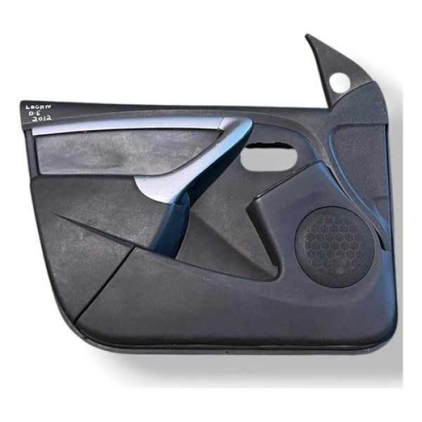 Forro Porta Dianteira Esquerda Renault Logan 2012 2013 2014 Preto Com Detalhe Cromado