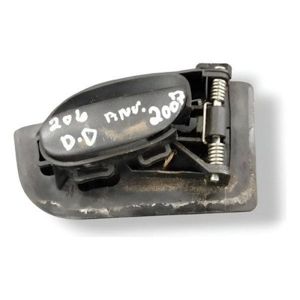 Maçaneta Interna Dianteira Direita Peugeot 206 07 9623698077 Preto Dianteira