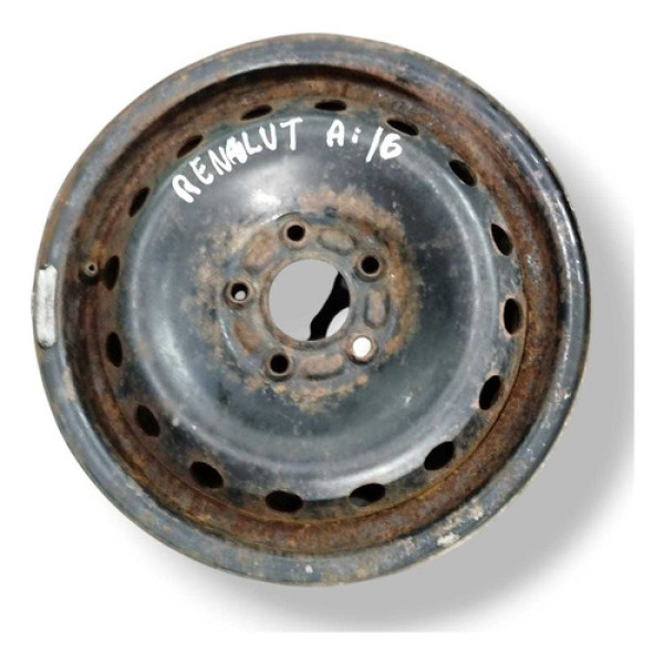Roda De Ferro Aro 16 Renault Avulsa 5 Furos Preto