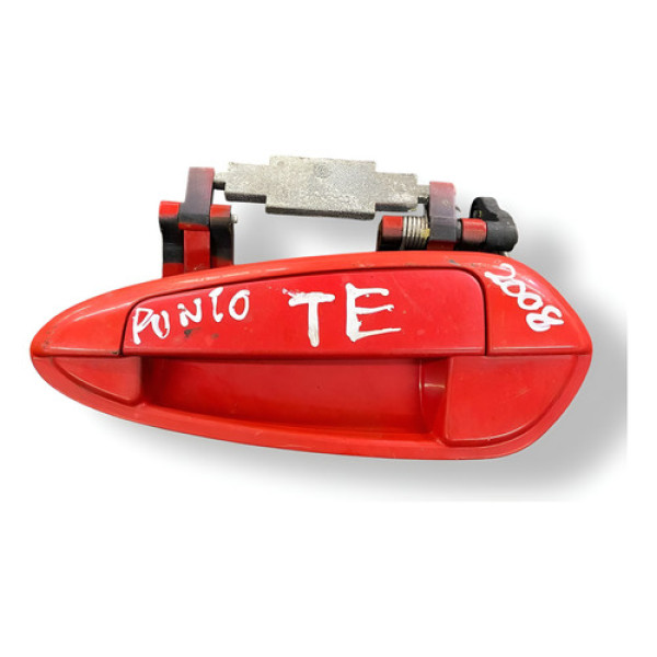 Maçaneta Externa Traseira Esquerda Fiat Punto 2008 735429821 Vermelho Traseira