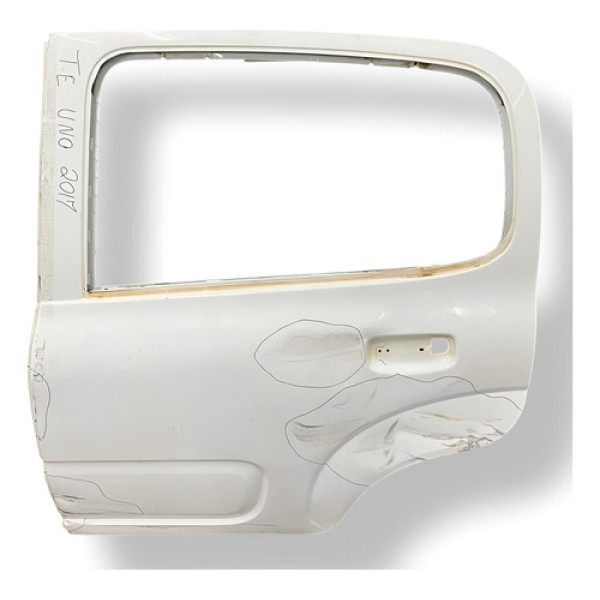 Porta Traseira Esquerda Fiat  Uno Drive 1.0  2017 2018 2019 Branco Direita Traseira