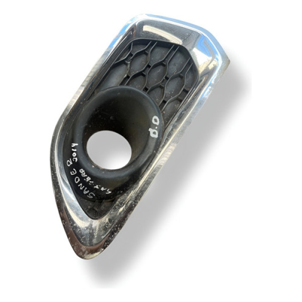 Grade Farol Milha Lado Direito Com Furo Sandero 263318814r Preto