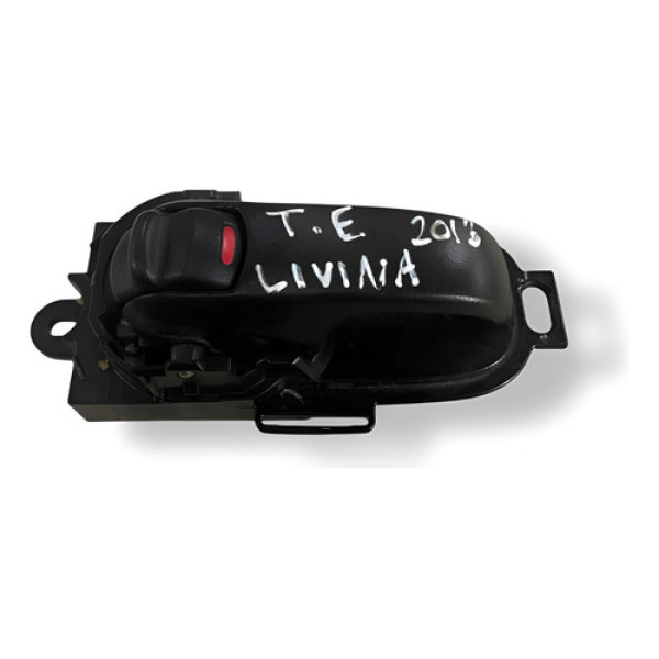 Maçaneta Interna Traseira Esquerda Nissan Livina 2013 2014 Preto Traseira