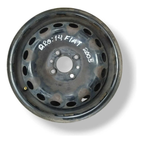Roda Ferro Avulsa Aro 14 Fiat Siena Palio Uno Strada 4 Furos Cinza