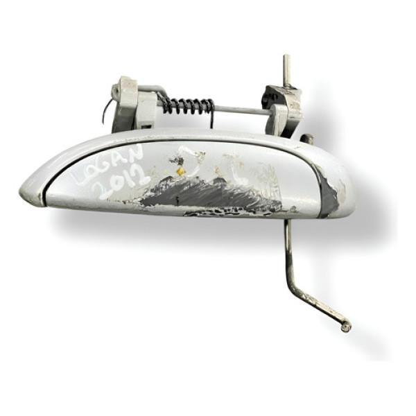 Maçaneta Externa Diant Esquerda Logan 2012 2013 7700433075 Prateado Dianteira