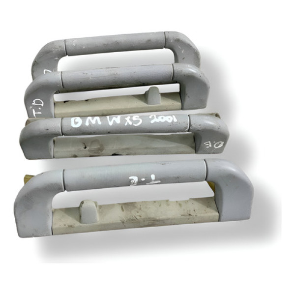 Kit 4 Alça De Teto Bmw X5 2001 2002 2003 2004 2005 2006 2007 Preto