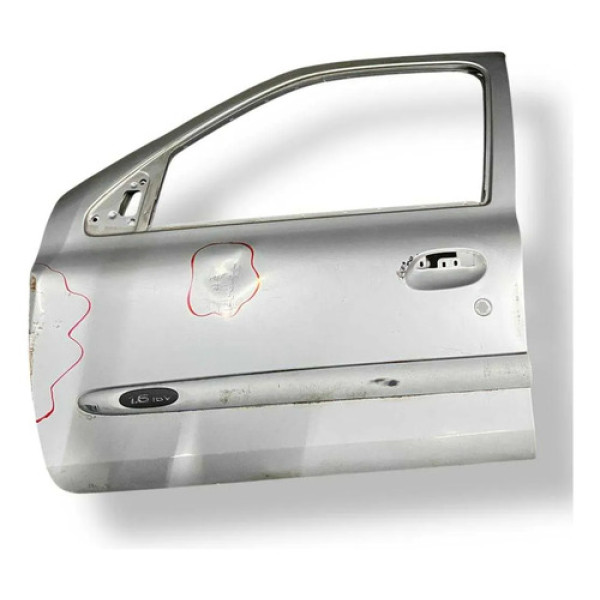 Porta Dianteira Esquerda Renault Clio 2007 2008 Detalhe Dianteira Esquerda Prateado