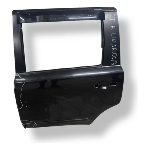 Porta Traseira Esquerda Nissan Livina 2009 A 2013 Detalhe Traseira Esquerda Preto