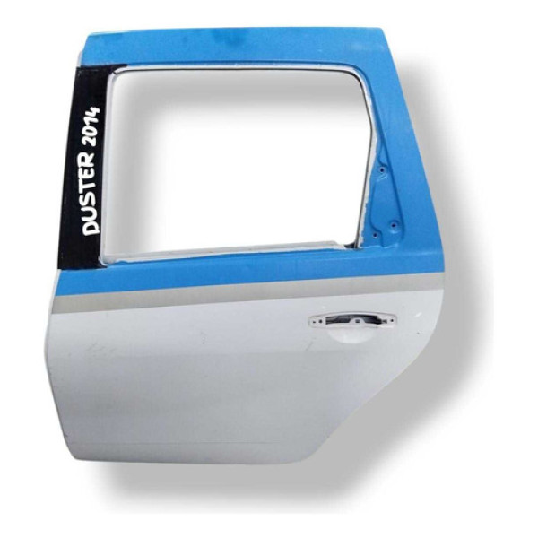 Porta Traseira Esquerda Renault Duster 2014 2015 2016 2017 Traseira 1 Azul