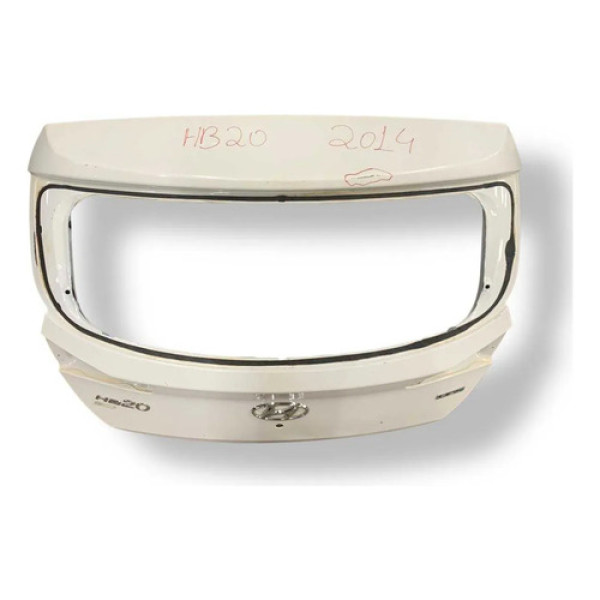 Tampa Traseira Porta Malas Hyundai Hb20 2014 A 2019 Detalhe Branco