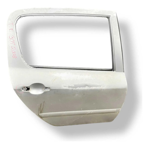 Porta Traseira Direita Com Detalhe Peugeot 307 2007 2008 Traseira Direita Branco