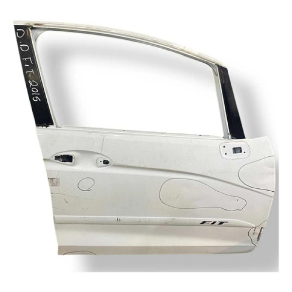 Porta Dianteira Direita Honda Fit 2015 2016 2017 18  Detalhe Dianteira Direita Branco
