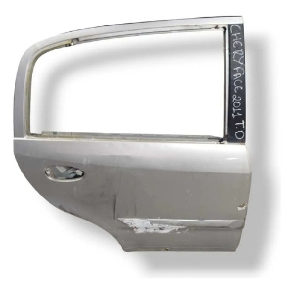 Porta Traseira Direita Chery Face 2011 2012 2013 Detalhe Traseira Direita Prateado