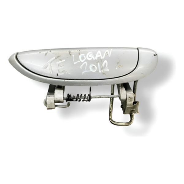 Maçaneta Ext Porta Tras Esquerda Renault Logan 12 977114102 Prateado Traseira