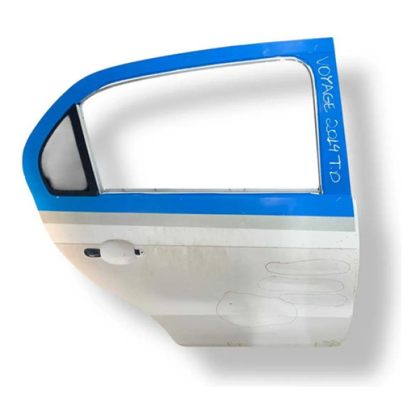 Porta Traseira Direita Volkswagen Voyage 2014 A 2016 Detalhe Traseira Direita Branco