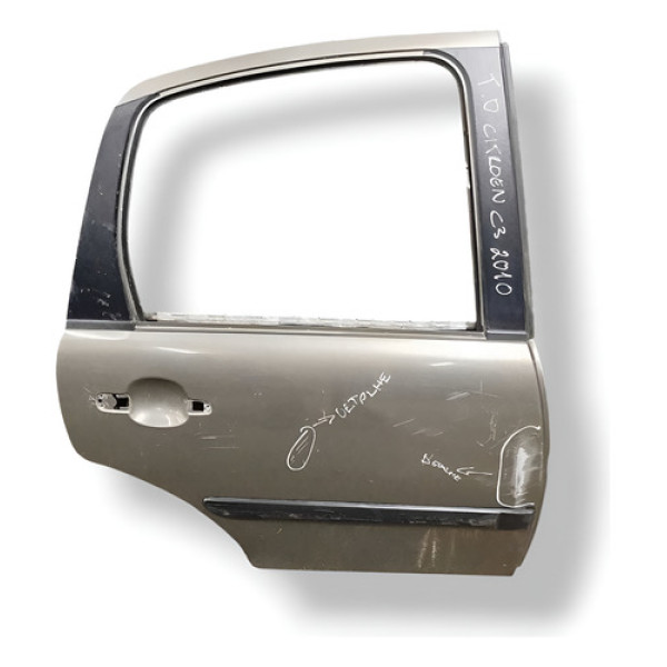 Porta Traseira Direita Citroën C3 1.4 2011 2012 Detalhe Cinza Direita Traseira