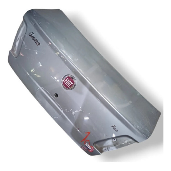 Tampa Traseira Porta Malas Fiat Siena 2007 A 2012 Detalhe Prateado