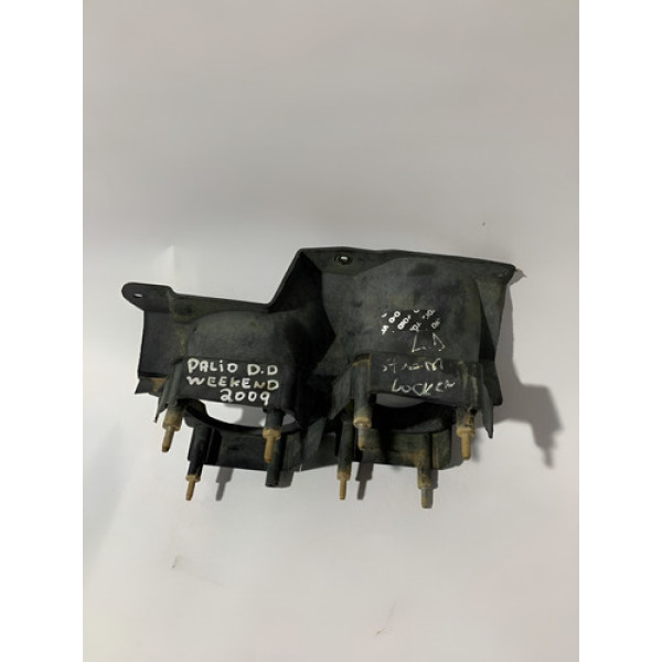 Moldura Farol De Milha Dianteiro Direito Palio Weekend 2009 Preto Direito