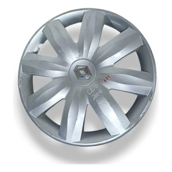 Calota Roda Aro 14 Renault  Clio 1.0 2004/2007 =4 8200453176 Prateado