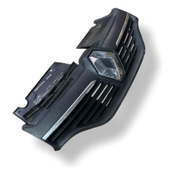 Grade Dianteira Renault Sandero 2014 2015 300252623101991r Preto Fosco