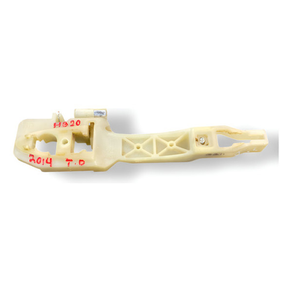 Suporte Maçaneta Porta Traseira Direita Hyundai Hb20 2014 Branco Traseira