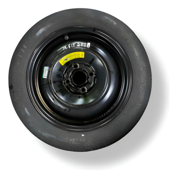Roda Estepe Pneu  Honda Fit 2015 2016 2017 2018 2019 2020 Preto
