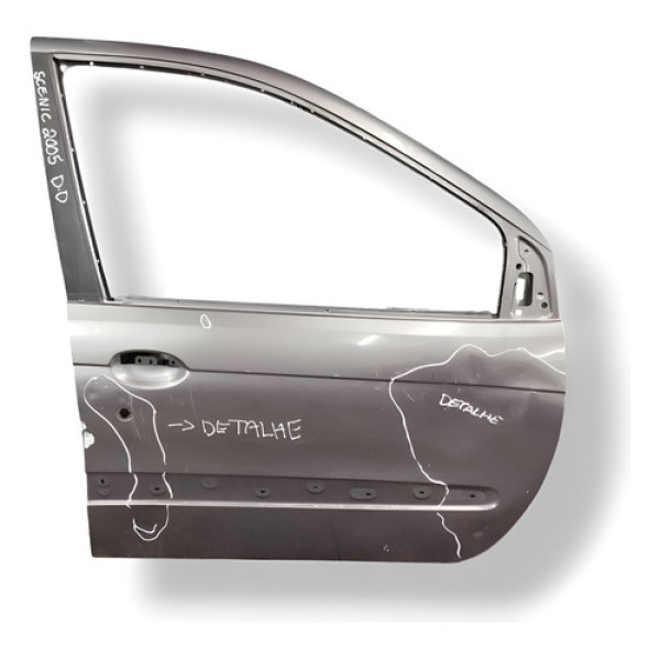 Porta Dianteira Direita Renault Scenic 2004 2005 Com Detalhe Cinza