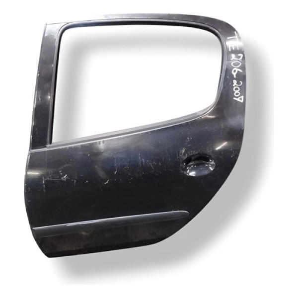 Porta Traseira Esquerda Peugeot 206 1.6 2006/2007/2008/2009 Traseira Esquerda Preto