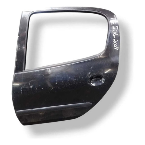 Porta Traseira Esquerda Peugeot 206 1.6 2006 2007 2008 2009 Traseira Esquerda Preto