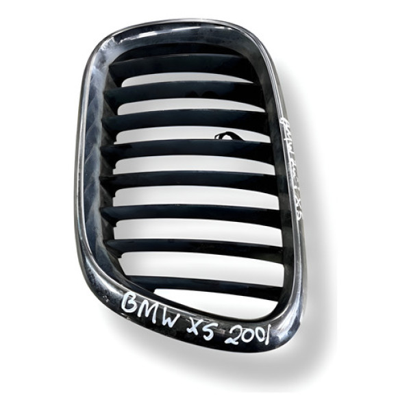 Grade Parachoque Dianteira X5 2001 2002 2003 138247673 Preto Ambos Lados