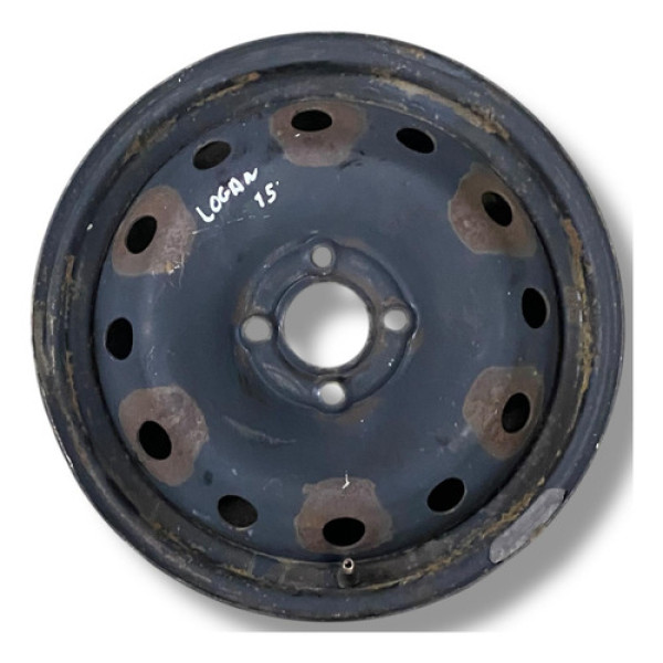Roda De Ferro Aro 15 Renault Sandero Logan 2011 2012 A 2014 Preto