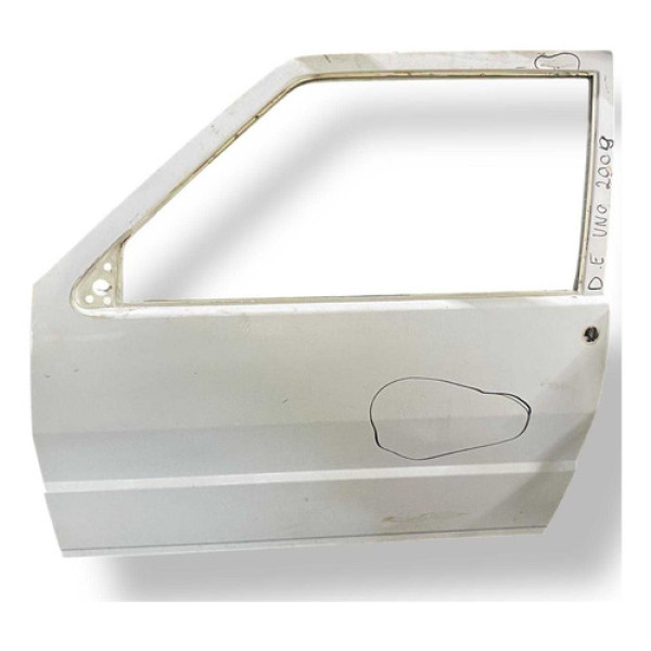 Porta Dianteira Esquerda C/detalhe Fiat Uno 2007 2008 2009 Dianteira Esquerdo Branco