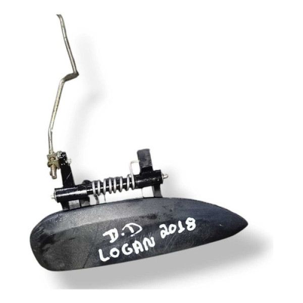 Maçaneta Externa Dianteira Direita Renault Logan 2018 2019 Preto Dianteira