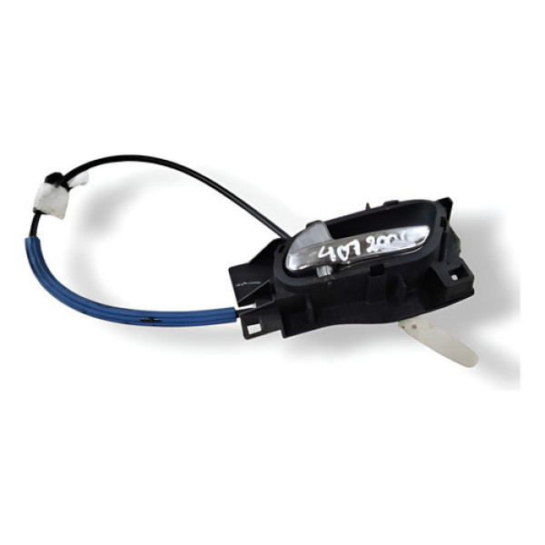 Maçaneta Interna Traseira Esquerda  Peugeot 407 Sw 2006 Preto Traseira