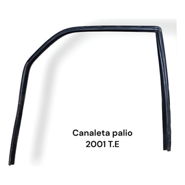 Canaleta Porta Traseira Esquerda Fiat Palio 2000/2001/2002 Preto