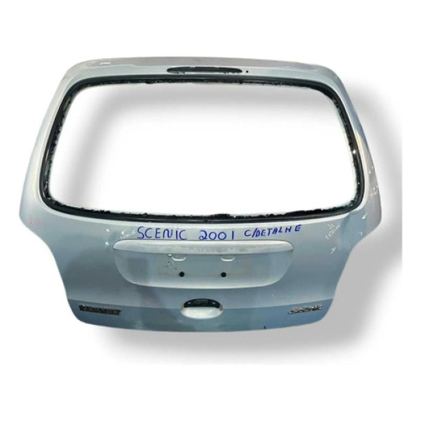 Tampa Traseira Porta Malas Renault Scenic 2001 2002 Detalhe Prateado