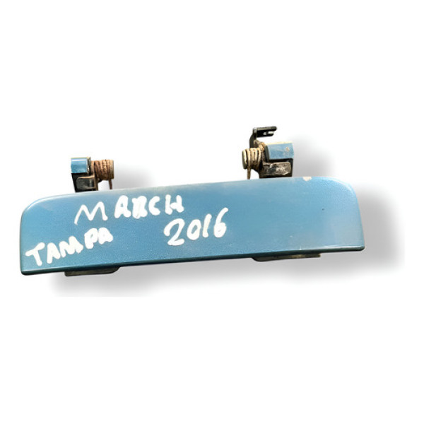 Maçaneta Externa Tampa Traseira Nissan March 2015 2016 2017 Azul Traseira