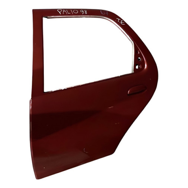 Porta Traseira Esquerda Fiat Palio 1997 Á 2001 Original Traseira Esquerda Vermelho