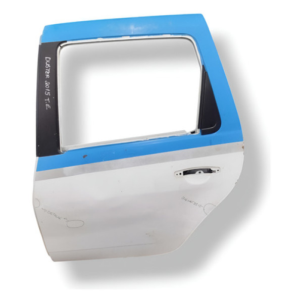 Porta Traseira Esquerda Renault Duster 2015 2016 Com Detalhe Traseira Direita Branco