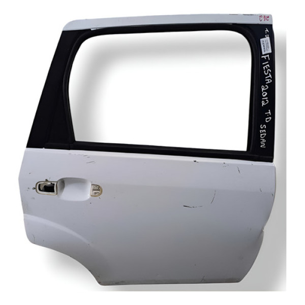 Porta Traseira Direita Sem Vidro Ford Fiesta Sedan 2010/2012 Traseira Direita Preto