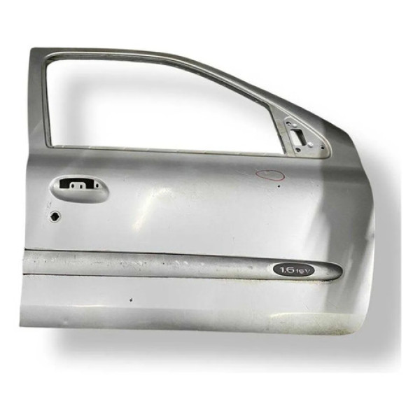 Porta Dianteira Direita Renault Clio 2007 2008 Detalhe Dianteira Direita Prateado